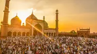 Ilustrasi salat id, masjid, Lebaran. (Foto oleh Rayn L dari Pexels)