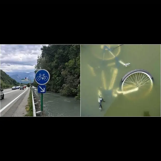7 Potret Kocak Bila Jalur Sepeda Lewat Sungai Ini Bikin Ngakak