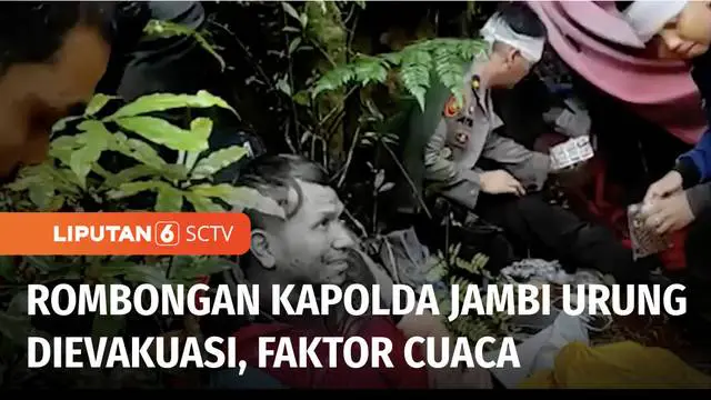 VIDEO: Evakuasi Rombongan Kapolda Jambi Tertunda Lantaran Terkendala Cuaca Buruk dan Berkabut