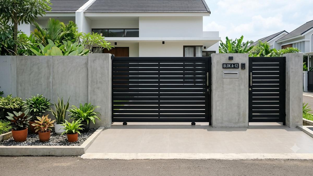 7 Inspirasi Gerbang Rumah Sederhana yang Tetap Terlihat Elegan untuk Hunian Modern