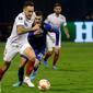 Dynamo Zagreb harus tersingkir dari Europa League 2021/2022 meski menang 1-0 melawan Sevilla di leg kedua babak playoff 16 besar. Dinamo kalah agregat 2-3 dari Sevilla (AFP/Denis Lovrovic)