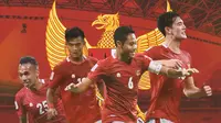 Timnas Indonesia - Irfan Jaya, Pratama Arhan, Evan Dimas, Elkan Baggott (Bola.com/Adreanus Titus)