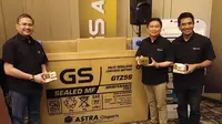 Aki motor GS Gold menawarkan garansi dua tahun pemakaian. (Septian / Liputan6.com)