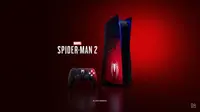 Tampilan konsol PS5 edisi khusus terbatas Marvel's Spider-Man 2 (PlayStation)
