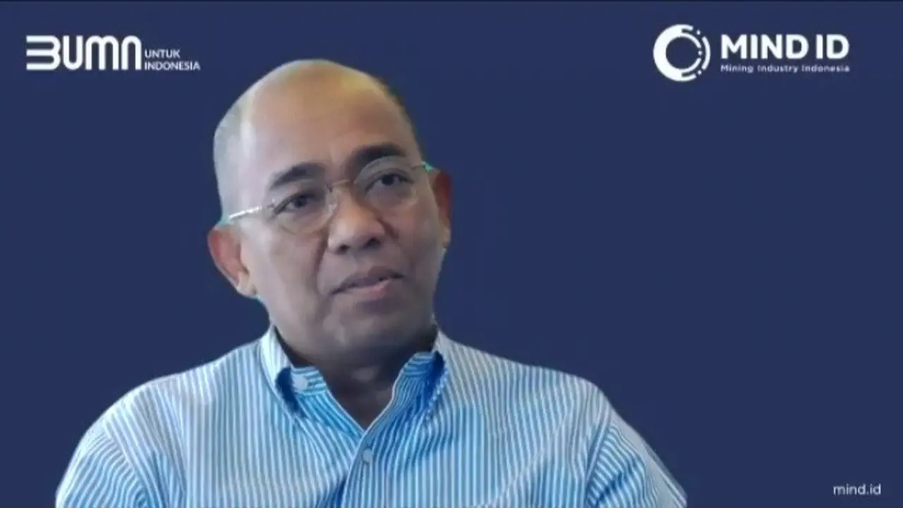 CEO MIND ID, Orias Petrus Moedak dalam Konferensi Pers laporan keuangan MIND ID, Selasa (31/8/2021).
