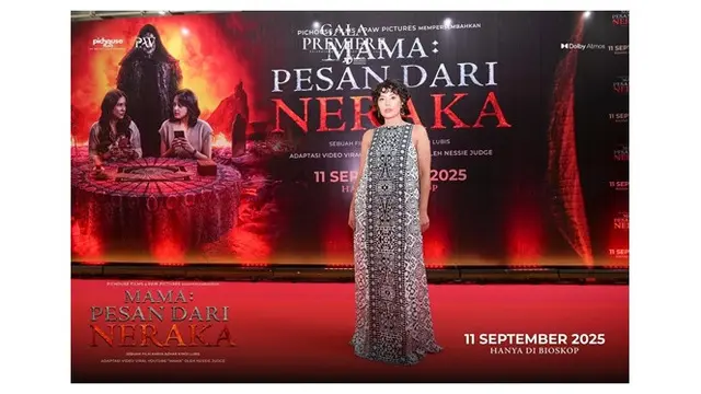5 Potret Detail Outfit Hannah Al Rashid di Premiere Film Mama: Pesan dari Neraka