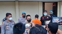 Waka Polrestabes Medan, AKBP Irsan Sinuhaji, didampingi Kapolres Patumbak, Kompol Faidir Chan, dalam paparan di Mapolrestabes Medan