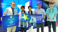 Jajaran petinggi XL saat memperkenalkan aplikasi Smart Home Savvy dan jaringan 4G LTE di Semarang. (Liputan6.com/Mochamad Wahyu Hidayat)