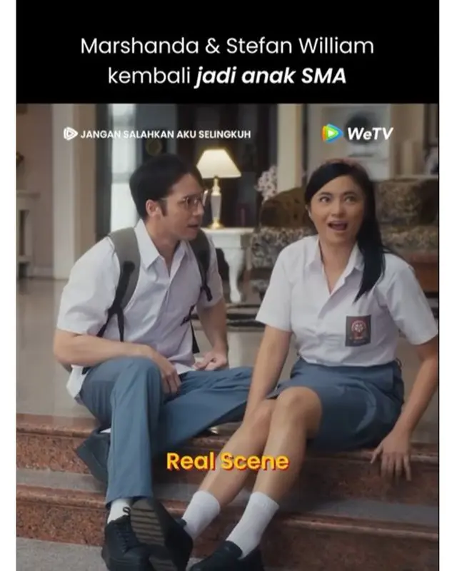 6 Potret Marshanda dan Stefan William pakai seragam SMA, usia 30-an masih cocok jadi ABG