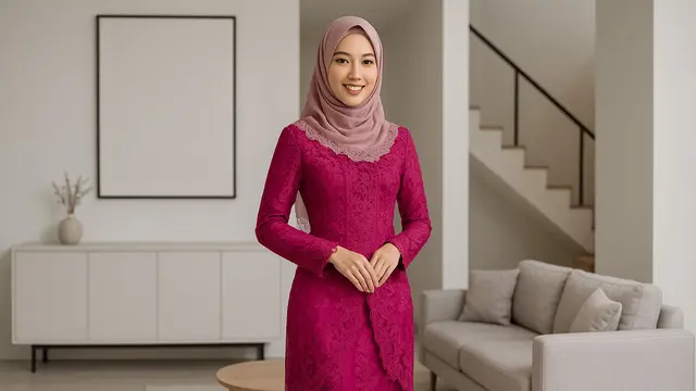 Baju Kebaya Warna Fuschia Cocok dengan Jilbab Warna Apa? Ini 7 Pilihan Terbaiknya