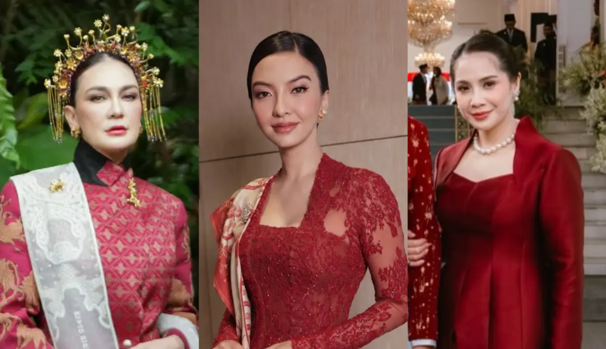 Sederet artis Tanah Air hadirkan inspirasi kebaya modern di perayaan HUT ke-81 Republik Indonesia. Mana yang jadi favoritmu? [@lunamaya @bubahalfian @raffinagita1717]