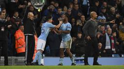 Brahim Diaz yang saat ini tengah menjalani musim ke-6 bersama Real Madrid dan baru saja kembali dari masa peminjaman selama tiga musim bersama AC Milan, menjadi salah satu pemain termuda yang melakukan debut bersama Man City di ajang Liga Champions. Saat berusia 18 tahun, 3 bulan dan 18 hari ia melakoni debut di Liga Champions saat diturunkan Man City menghadapi tim tamu Feyenoord Rotterdam pada matchday ke-5 Grup F UCL musim 2017/2018 (21/11/2017). Tampil hanya semenit usai menggantikan Raheem Sterling, ia ikut membawa Man City menang 1-0 atas Feyenoord. (AFP/Paul Ellis)