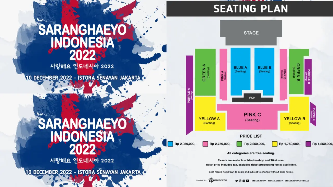 Seating Plan Saranghaeyo Indonesia 2022