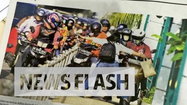 Aksi Alfini Menghadang Pengendara Bermotor yang Melintas di Trotoar
