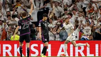 Dua gol pemain Real Madrid, Joselu membuyarkan mimpi Bayern Munchen untuk berlaga di Final Liga Champions 2023/2024. (OSCAR DEL POZO/AFP)