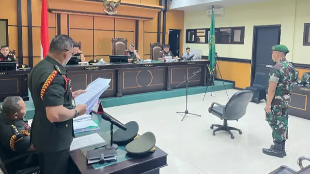 Komandan Kompi sidang kematian prada Lucky