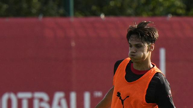 Gelandang AC Milan, Samuele Ricci. (AP Photo/Luca Bruno)