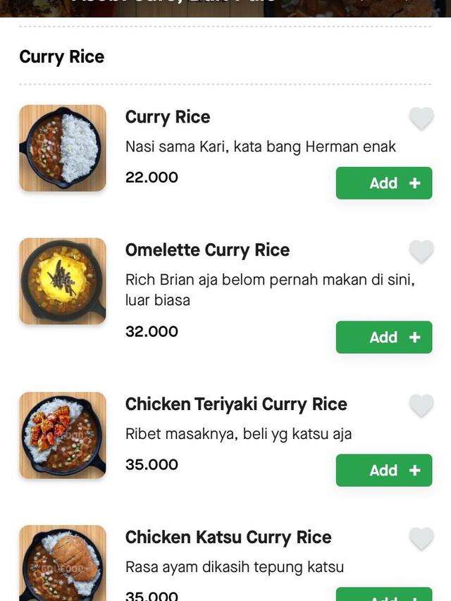 8 Potret Deskripsi Menu Makanan di Ojek Online Ini Bikin Geleng Kepala