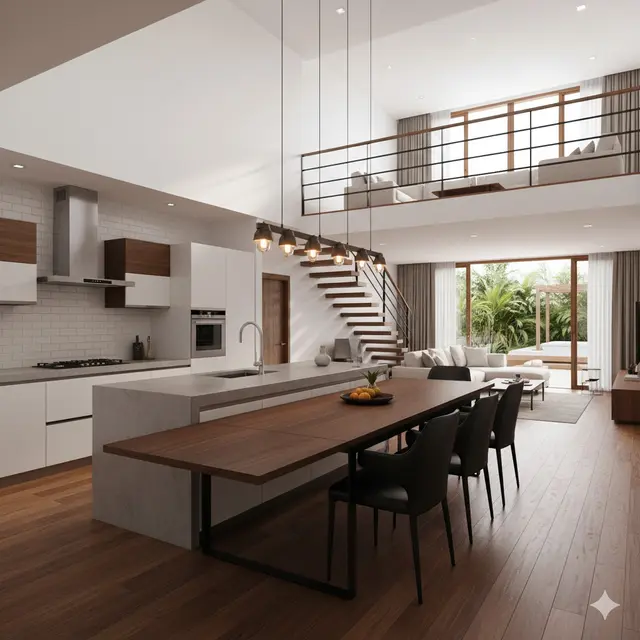 Dapur Gabung Ruang Makan