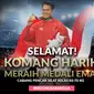 Selamat Meraih Medali Emas Komang Harik (Bola.com/Grafis: Adreanus Titus /Foto: Merdeka.com/Arie Basuki)