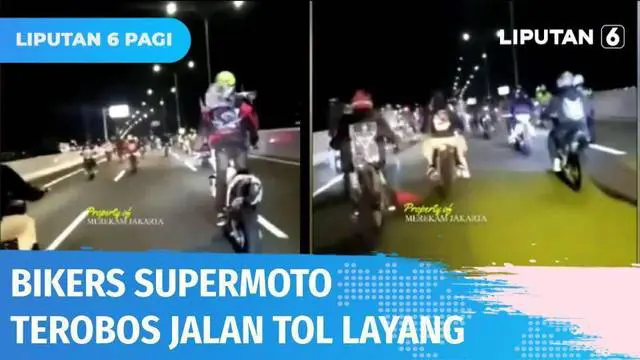 Viral! puluhan bikers supermoto melintas di ruas tol layang Pulo Gebang - Kelapa Gading pada Sabtu (27/02) lalu. Bikin onar dan membahayakan pengendara lain, para pemotor ini nekat berjalan dengan menutupi seluruh lajur tol.