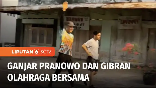 VIDEO: Olahraga Bersama, Ganjar Pranowo Pamerkan Kedekatannya dengan Gibran Rakabuming