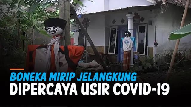 VIDEO: Dipercaya Usir Covid-19, Warga Pasang Boneka Mirip Jelangkung