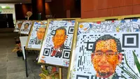 &nbsp;
Pameran QR Art Doddy Hernanto yang difungsikan sebagai gerbang melacak rekam jejak para civitas akademika Universitas Brawijaya Malang. Foto: liputan6.com/edhie prayitno ige&nbsp;