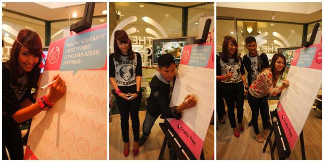 Sharena, Ryan Delon dan Tya Ariestya sign the pledge 