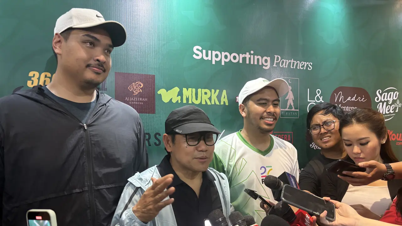 Ketua Umum PKB Abdul Muhaimin Iskandar atau Cak Imin usai bermain padel bersama dengan Menpora Dito Ariotedjo,  Minggu (13/7/2025).