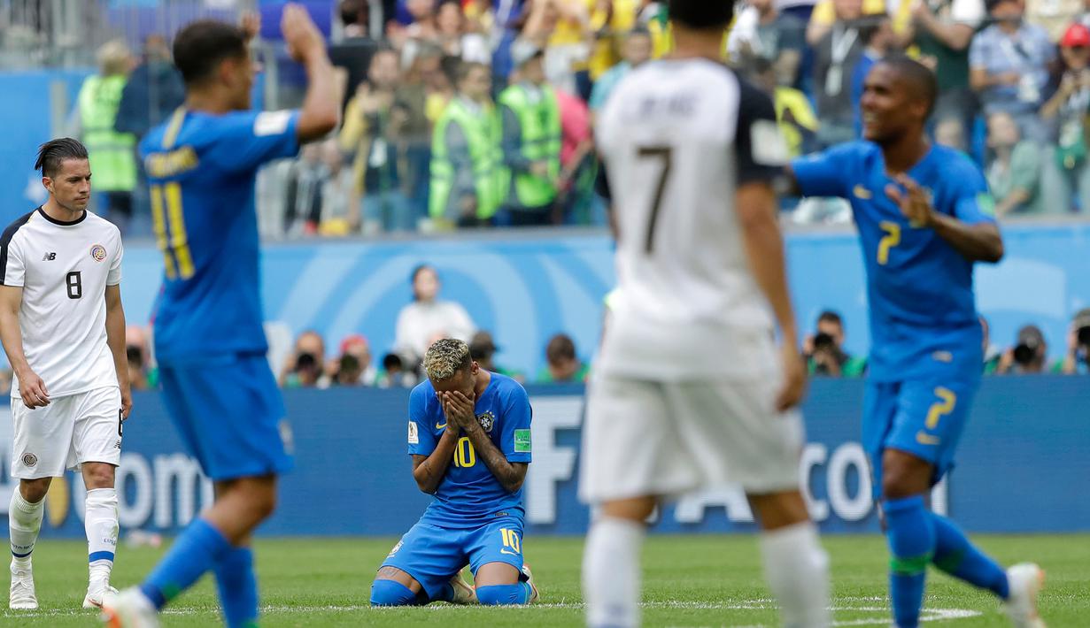 FOTO Tangisan Neymar Di Laga Brasil Vs Kosta Rika Bola Liputan6com