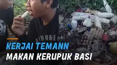 Dilihatkan video sebelumnya, kerupuk itu didapatkan dari tumpukan sampah yang ada di pinggir jalan.