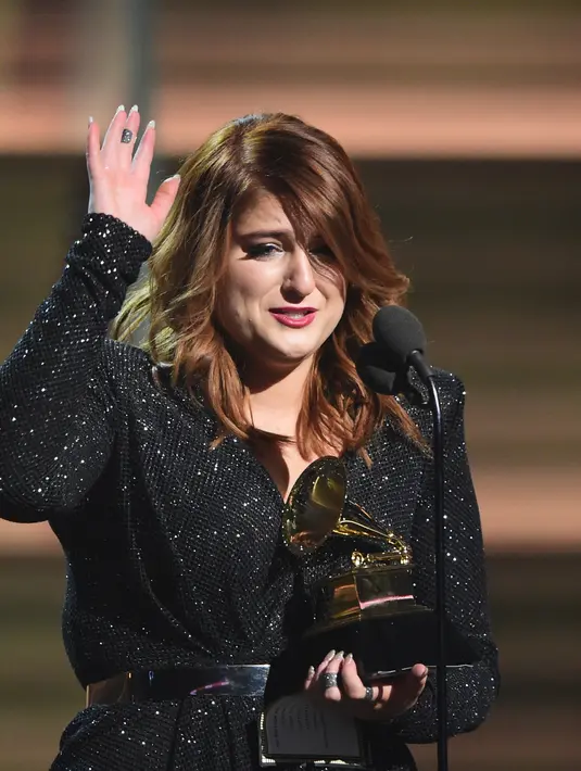 Ayah Meghan Trainor, Gery Trainor sempat menangis ketika ia melihat kemenangan sang putri di panggung megah Grammy Awards. (AFP/Bintang.com)