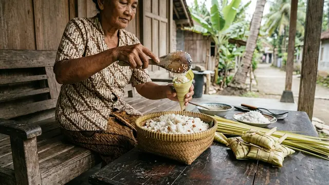 Langkah-Langkah Membuat Lepet Tradisional