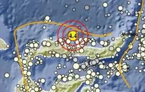 Gempa Magnitudo 4,4 menggetarkan wilayah Gorontalo Utara, Kamis (26/2/2026), pukul 12.39.49 WIB. (Liputan6.com/ Dok BMKG)