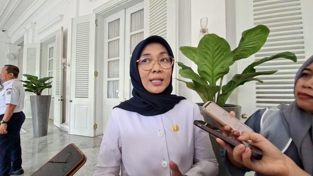 Kepala Dinas Kesehatan (Dinkes) DKI Jakarta, Ani Ruspitawati di Balai Kota DKI Jakarta, Rabu (8/10/2025).