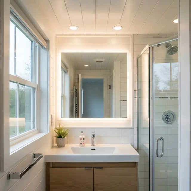 Desain Kamar Mandi Kecil tapi Fungsional untuk Rumah Mini (Image by Gemini AI)