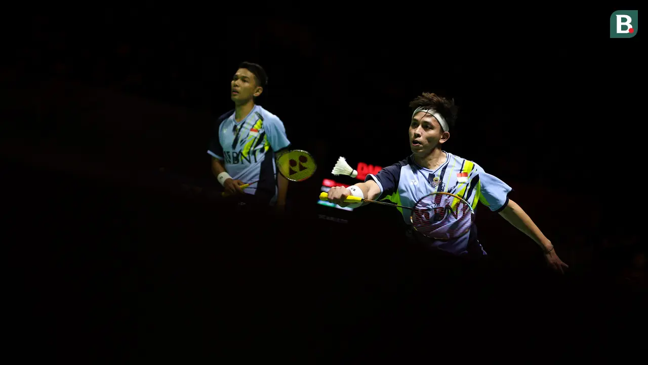 Fajar Alfian/Muhammad Rian Ardianto pada babak perempat final Indonesia Masters 2023