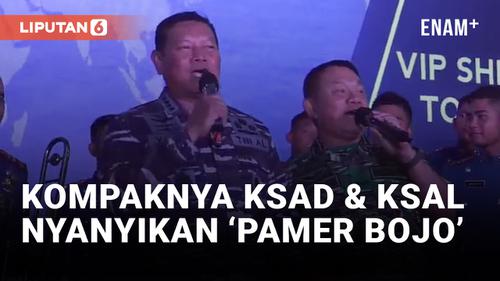 VIDEO: Jenderal Dudung dan Laksamana Yudo Kompak Nyanyi Bareng Prabowo