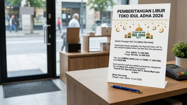 Contoh Surat Pemberitahuan Libur Idul Adha 2026 untuk Toko: Gemini AI