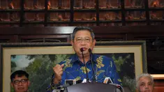 Presiden Susilo Bambang Yudhoyono menerima kunjungan delegasi Koalisi Merah Putih di Puri Cikeas, Bogor, (2/9/2014). (Liputan6.com/Helmi Fithriansyah)
