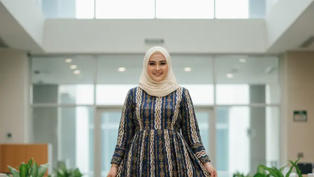 Gamis Batik Empire Line