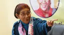 Mantan Menteri Kelautan dan Perikanan Susi Pudjiastuti saat acara diskusi "Ngopi Bareng Presiden PKS" di DPP PKS, Jakarta, Senin (20/1/2020). Diskusi ini mengangkat tema "Sengketa Natuna dan Kebijakan Kelautan". (Liputan6.com/Herman Zakharia)