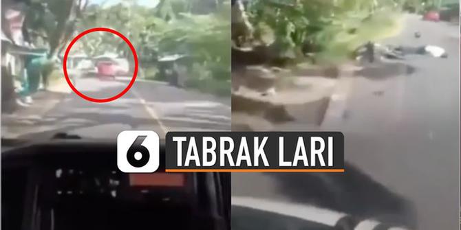 VIDEO: Viral Mobil Tabrak Lari Sepeda Motor di Majene