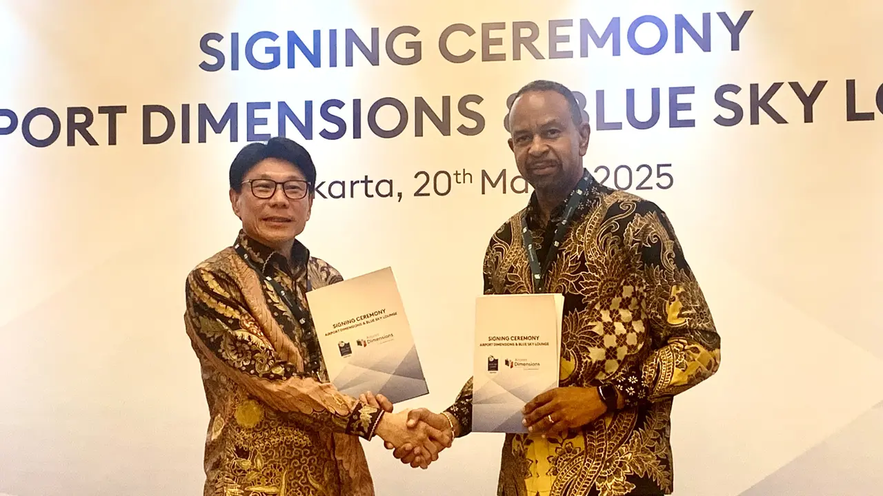 Airport Dimensions telah mengakuisisi 45% saham dari anak perusahaan Blue Sky Group, PT Bumi Liputan Angkasa/ (Natasha/Liputan6.com)