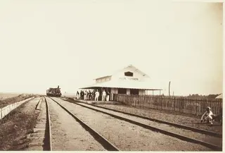 Pembukaan perdana Halte Tangoeng, 10 Agustus 1867 (Wikipedia.org)