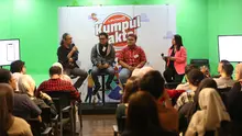 Talkshow terkait literasi jadi bagian acara Kumpul Fakta yang digelar Liputan6.com, Senin (1/4). (Liputan6.com/Helmi Fitriansyah)
&nbsp;