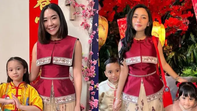 Adu Gaya Gisel dan Rachel Vennya Kenakan Pakaian Imlek Kembar