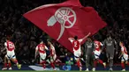Gelandang Arsenal, Mikel Merino (tengah kanan) merayakan gol ketiga tim saat pertandingan leg pertama perempat final Liga Champions 2024/2025 melawan Real Madrid, di Stadion Emirates, London, pada 8 April 2025 atau Rabu 9 April 2025 dini hari WIB. (Adrian Dennis/AFP)