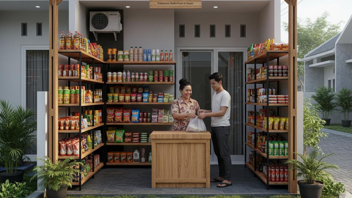 7 Ide Desain Warung Sembako Tanpa Pintu Depan untuk Usaha Rumahan, Modal Kecil tapi Jalan